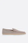 Tod's Man Espadrilles Light Grey Size 8.5 Soft Leather In Nude