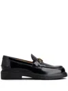 Tod's Loafers With Clamp And Oval Logo Shoes In Black