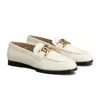 Tod's Leather Chain-link Detail Loafers In Beige