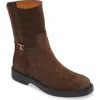 Tod's Round Toe Ankle Boots With Side Buckle In Marrone Africa