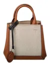 TOD'S TOD’S LOGO CANVAS & LEATHER TOTE