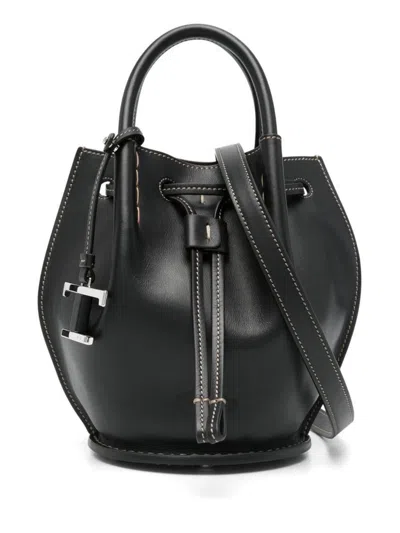 Tod's Logo-charm Leather Mini Bucket Bags