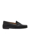 Tod's Gommini Leather Driver Penny Loafers In Black