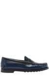 TOD'S TOD'S LOGO EMBOSSED ROUND TOE LOAFERS