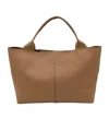 Tod's Stitched Top Handles Gold-tone Hardware In Brown