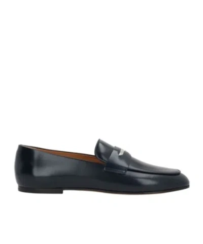 Tod's Logo-engraved Loafers In Black