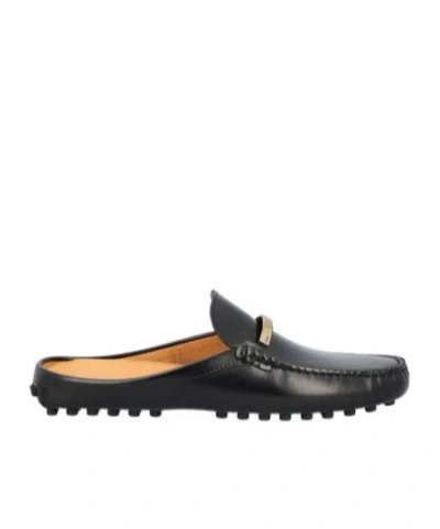 Tod's Leather Mules In Black