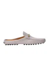 Tod's Logo-debossed Mules In Gray