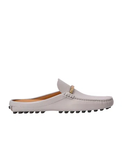 TOD'S TOD'S LOGO ENGRAVED SLIP-ON SANDALS