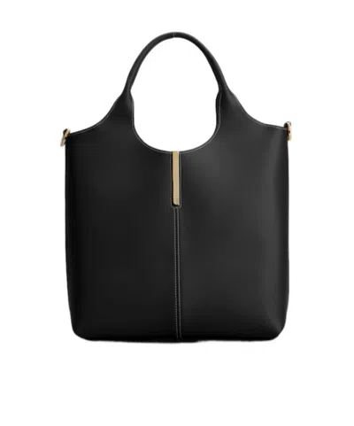 Tod's Small Shopping Tote In Black