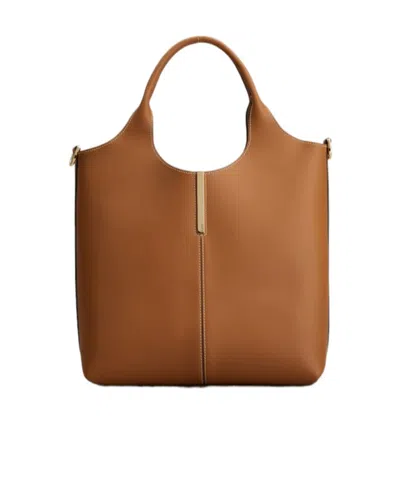 Tod's Small Shopping Tote In Brown