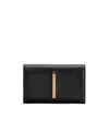 Tod's Logo Engraved Tri-fold Wallet In Black