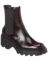 Tod's Leather Ankle Boots In Brown