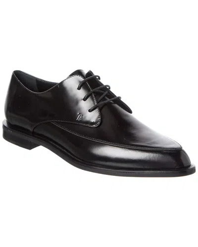 Tod's Leather Oxford In Black