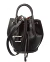 Tod's Logo Mini Leather Bucket Bag In Black