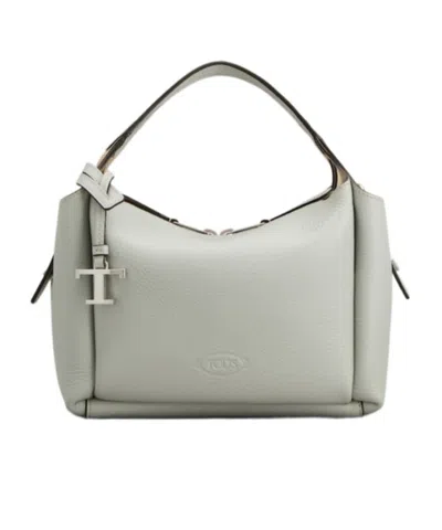 Tod's Mini Bowling Tote Bag In Gray