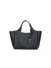Tod's Logo Plaque Leather Tote Bag