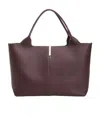 Tod's Medium Leather Shopping Bag With Gold-tone Hardware