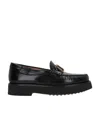 Tod's T Timeless Leather Loafers In Black
