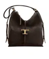 Tod's T Timeless Shoulder Bag In Suede Small In Brown