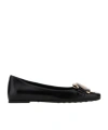 Tod's Logo Plaque Slip-on Flat Shoes In Black