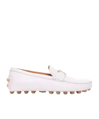Tod's Logo-plaque Slip-on Loafers In White