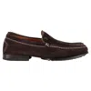 TOD'S TOD'S LOGO VISIBLE STITCH LOAFERS IN BROWN SUEDE