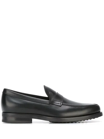 Tod's Logoed Loafer In Black