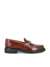 Tod's Moccasin Shoes With Decorative Emblem And Rubber Sole