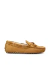 Tod's City Gommino Nubuck Loafers In Brown