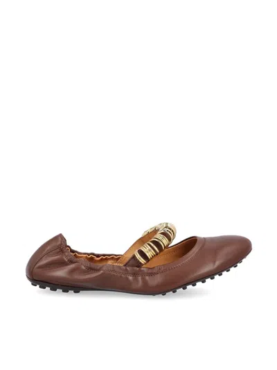 Tod's Low Shoes In Mahogany