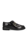 Tod's Monk Strap In Leather With English Dovetail Stitching And Fringe In Multicolor