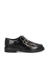 Tod's Monk Strap In Leather With English Dovetail Stitching And Fringe In Multicolor