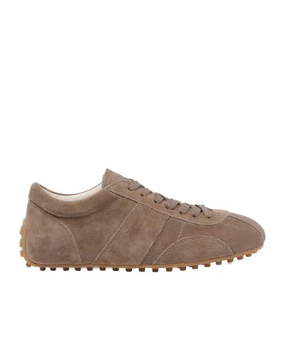 Tod's Low Top Lace-up Sneakers In Brown