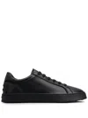 Tod's Rubber Sole Round Toe Low-top Sneakers In Black