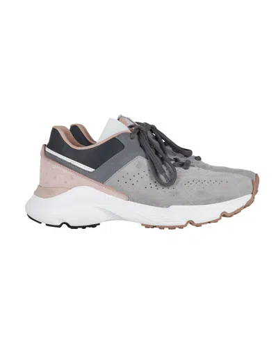 Tod's Woman Sneakers Grey Size 8 Leather, Textile Fibers