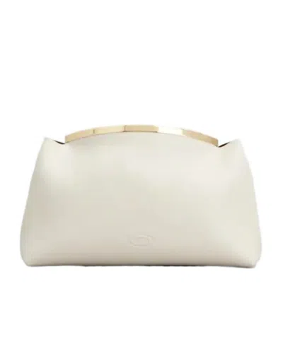 Tod's Magenta Bag Clutch Bag In Leather Large In White