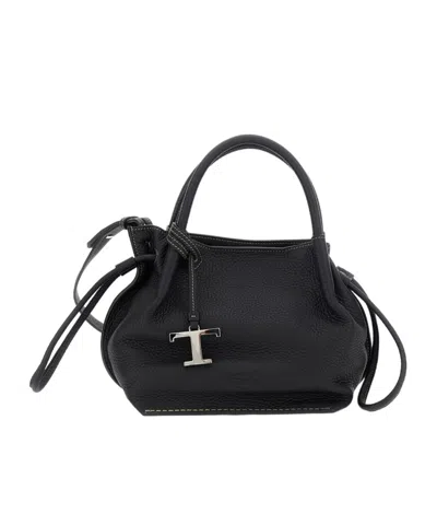 Tod's Double Handle Shoulder Bag In Black