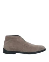 Tod's Man Ankle Boots Beige Size 9 Leather