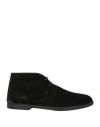 Tod's Man Ankle Boots Black Size 7.5 Leather