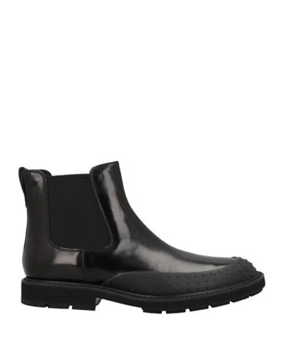 Tod's Man Ankle Boots Black Size 7.5 Soft Leather
