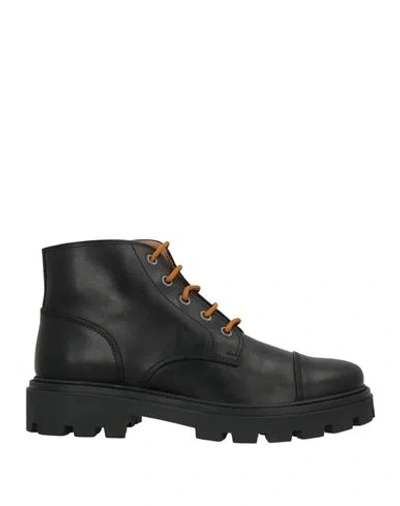 Tod's Man Ankle Boots Black Size 8 Leather