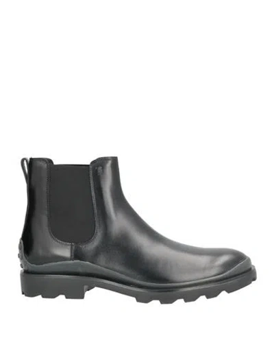 Tod's Ankle Boots In Leather In Black