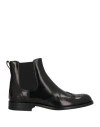 Tod's Man Ankle Boots Black Size 9 Leather In Black