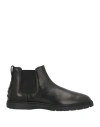 Tod's Tronchetto Slip-on Leather Boots In Black