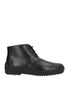 Tod's Man Ankle Boots Black Size 9 Soft Leather