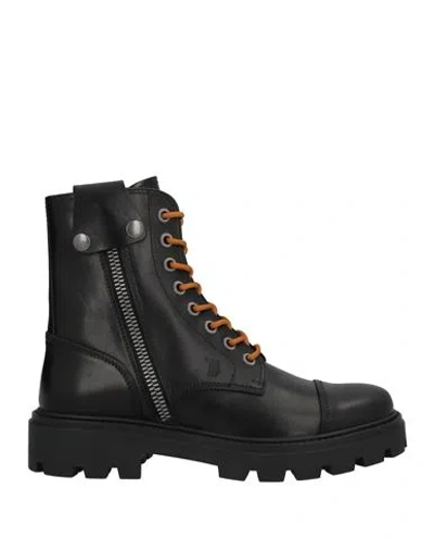 Tod's Man Ankle Boots Black Size 9 Soft Leather
