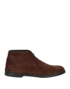 Tod's Man Ankle Boots Brown Size 8.5 Leather