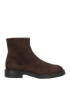 Tod's Man Ankle Boots Dark Brown Size 12 Leather