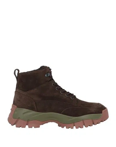 Tod's Man Ankle Boots Chocolate Brown Size 7 Shearling